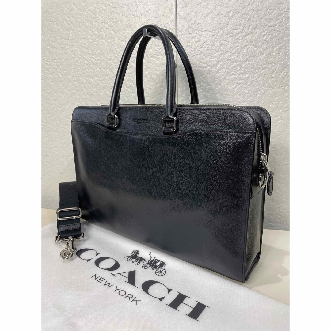 COACH(コーチ)の【良品】定価7.4万　コーチ　メンテ済み　ビジネス　バッグ　レザー　157 メンズのバッグ(ビジネスバッグ)の商品写真