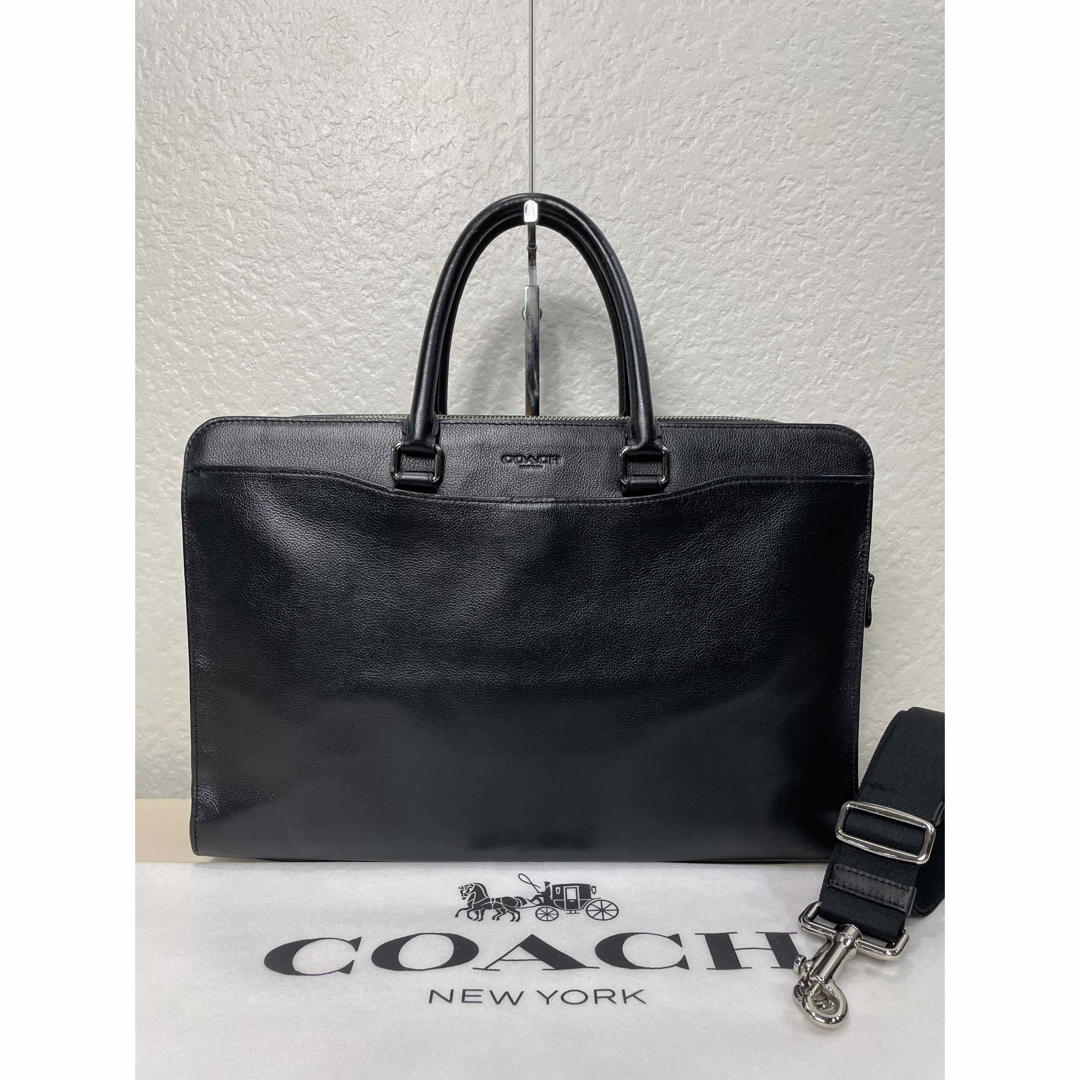 COACH(コーチ)の【良品】定価7.4万　コーチ　メンテ済み　ビジネス　バッグ　レザー　157 メンズのバッグ(ビジネスバッグ)の商品写真