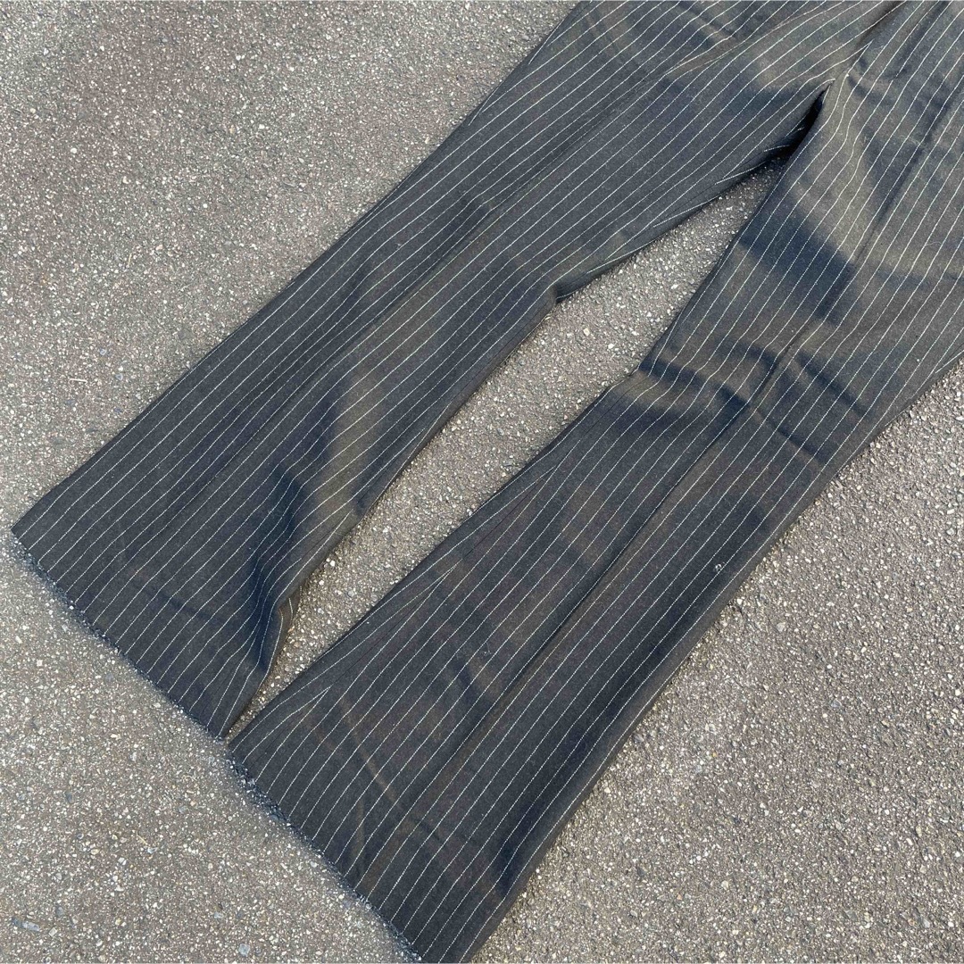 flare slacks フレアスラックス ストライプ　モード sullen