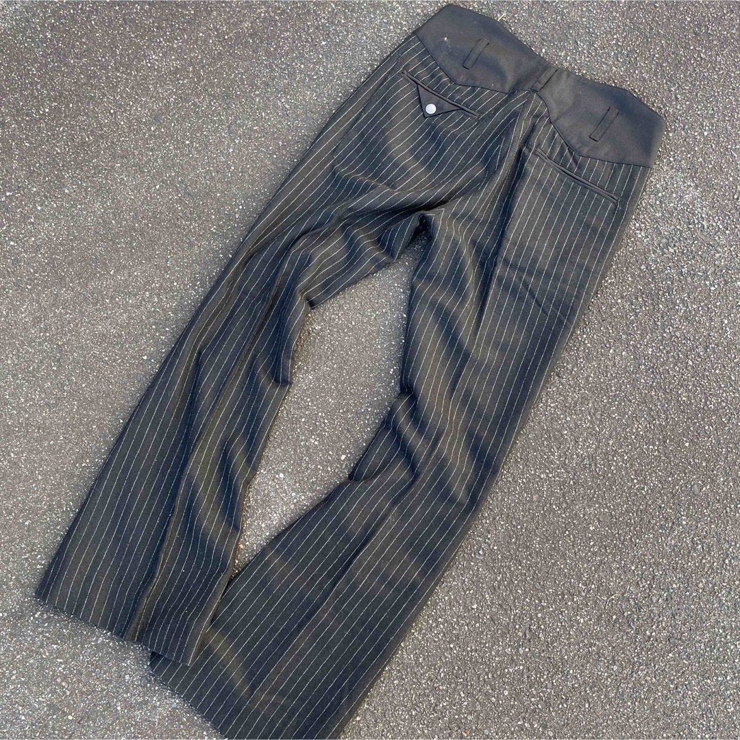 flare slacks フレアスラックス ストライプ　モード sullen