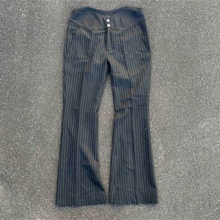 flare slacks フレアスラックス ストライプ　モード sullen