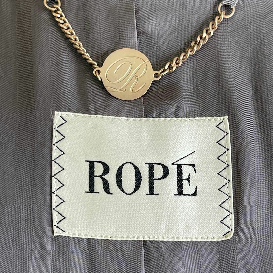 美品　ROPE　プレミアムカシミヤ　ショールカラーロングコート　グレー　36