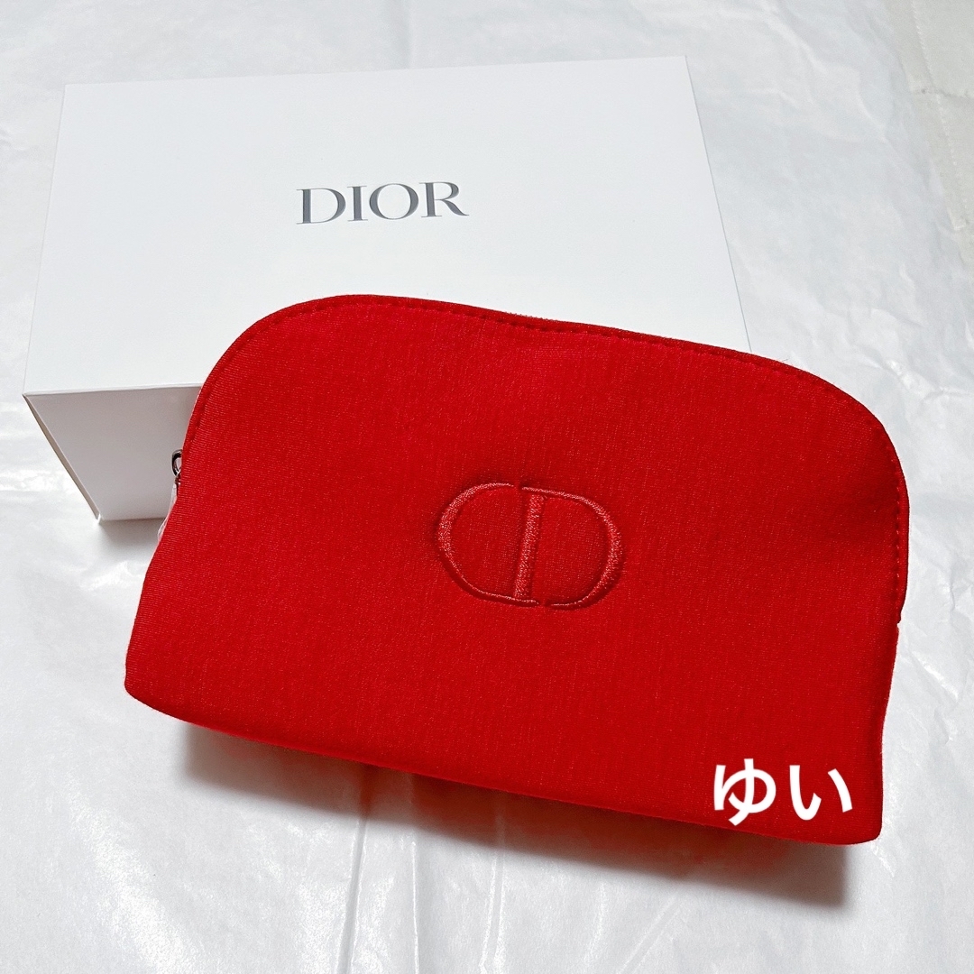 新品未使用 Dior ディオール ポーチ 新品 赤 - ポーチ/バニティ