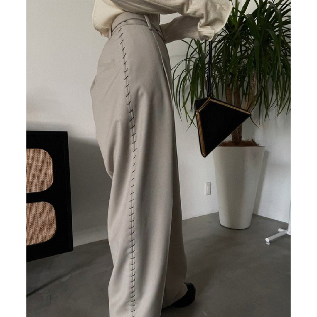 ameri SIDE STITCH STRAIGHT PANTS