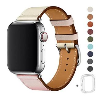 アップルウォッチ(Apple Watch)の【WFEAGL】コンパチブル Apple Watch バンド 38mm 40mm(レザーベルト)