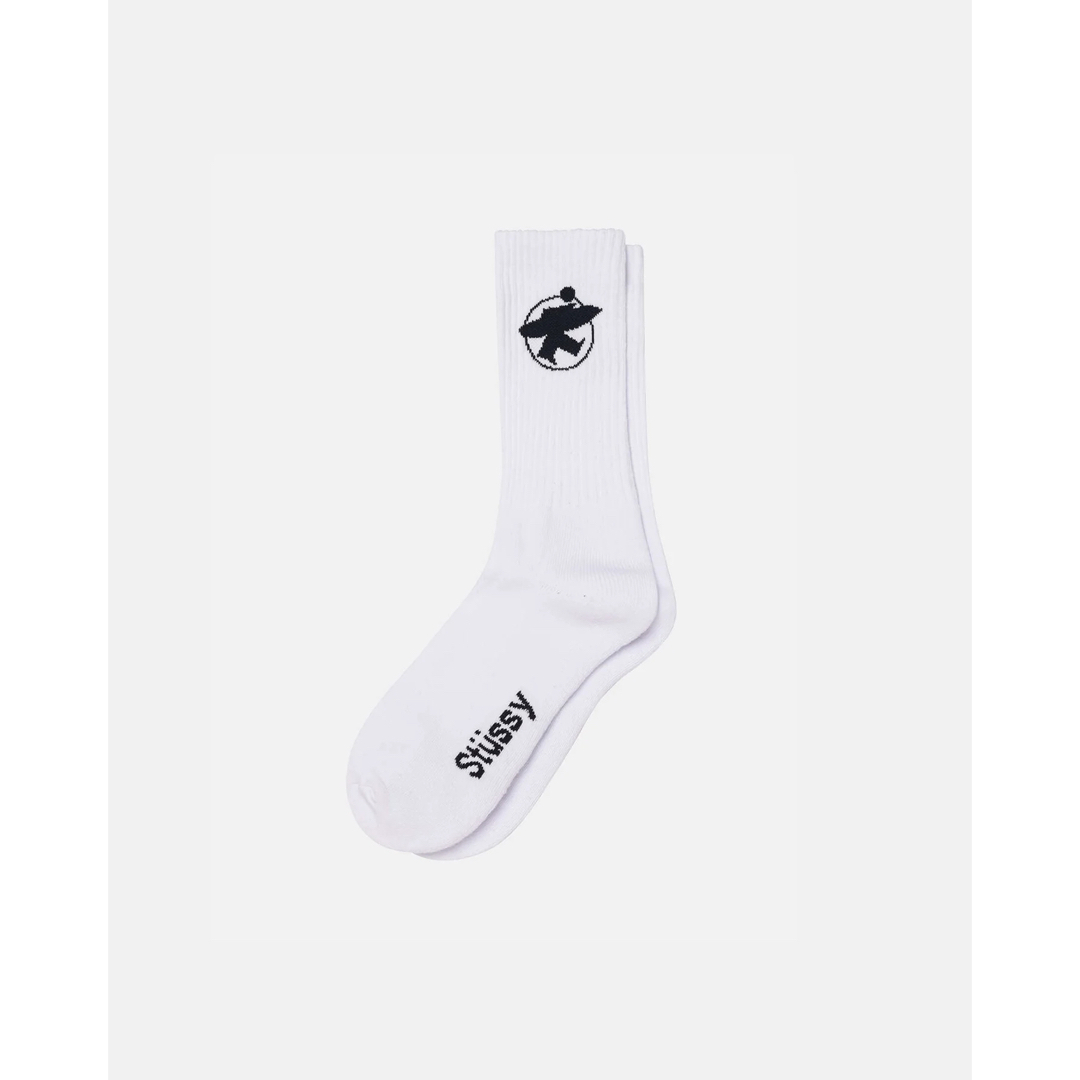 STUSSY(ステューシー)のStussy SURFMAN CREW SOCKS 白 メンズのレッグウェア(ソックス)の商品写真