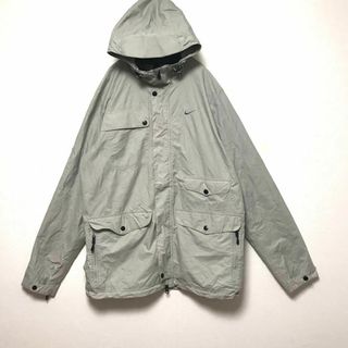 00s NIKE フロントロゴ マウンテンパーカー  ブラック×ベージュ