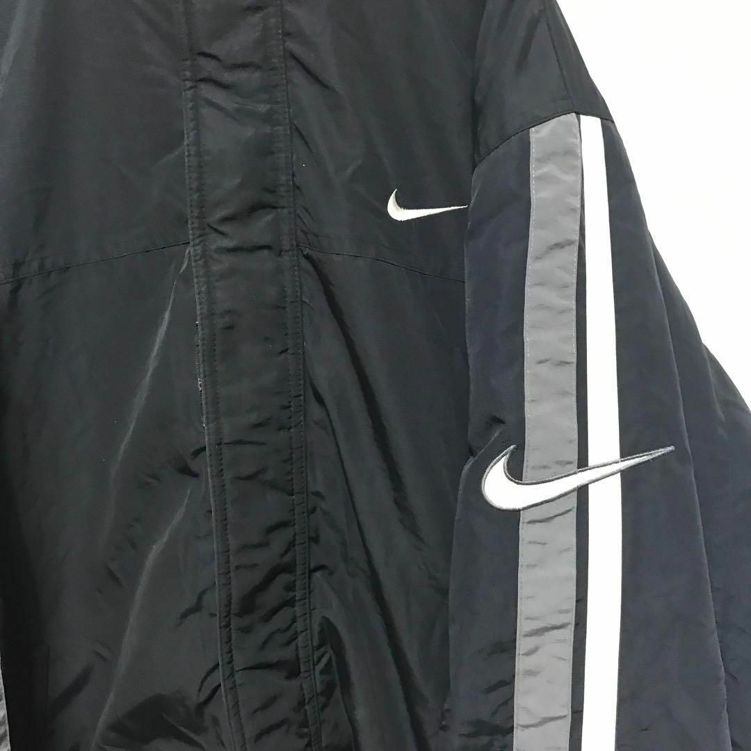 00s NIKE フロントロゴ マウンテンパーカー  ブラック×ベージュ