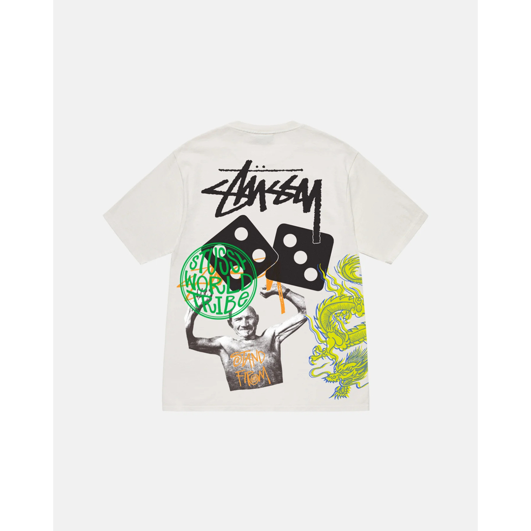 STUSSY(ステューシー)のStussy STRIKE TEE PIGMENT DYED 白 L メンズのトップス(Tシャツ/カットソー(半袖/袖なし))の商品写真