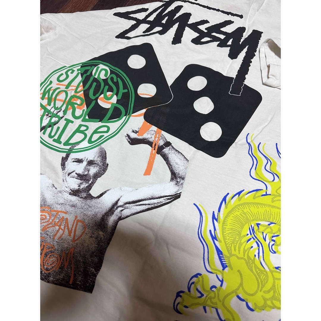 STUSSY(ステューシー)のStussy STRIKE TEE PIGMENT DYED 白 L メンズのトップス(Tシャツ/カットソー(半袖/袖なし))の商品写真