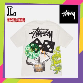 ステューシー(STUSSY)のStussy STRIKE TEE PIGMENT DYED 白 L(Tシャツ/カットソー(半袖/袖なし))