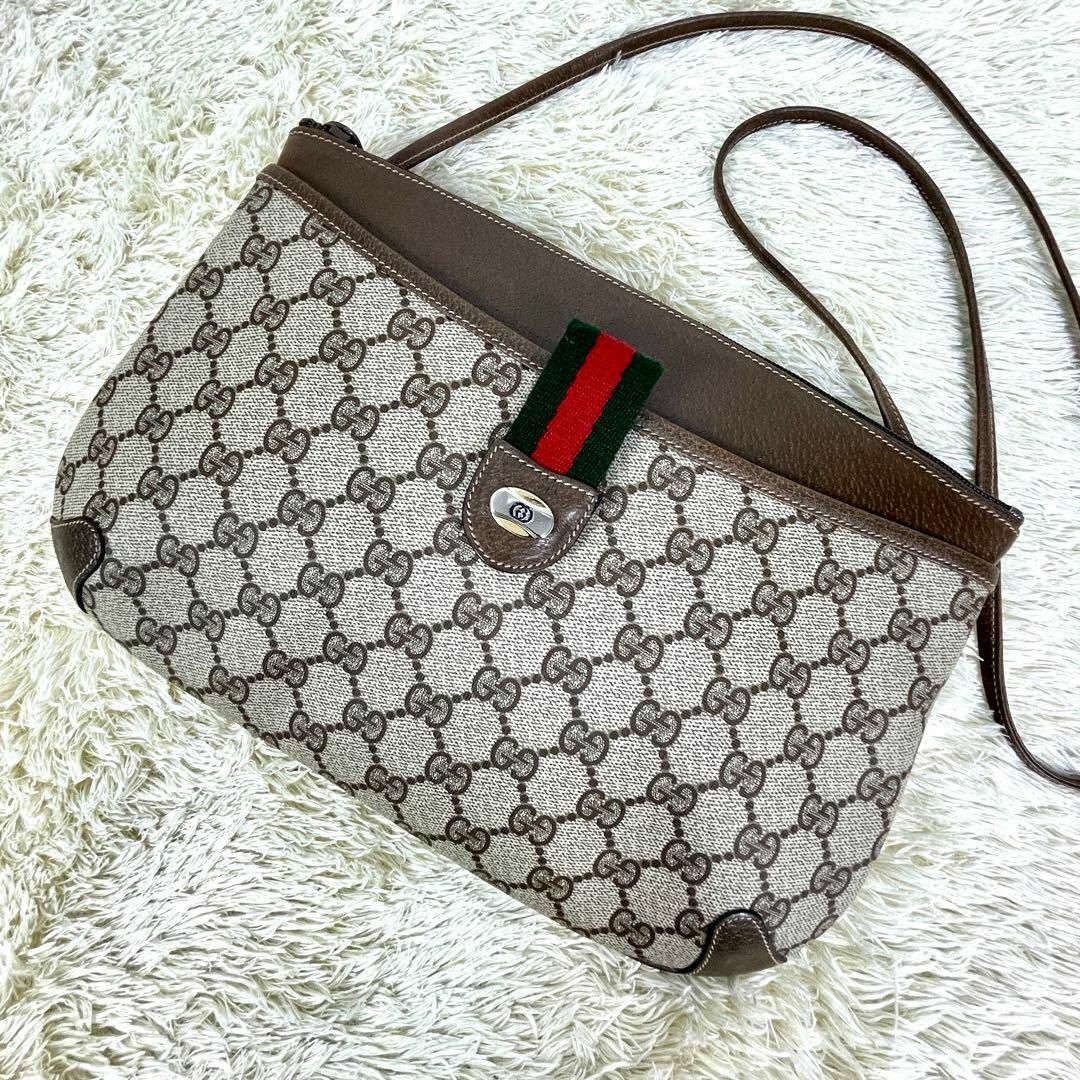 Gucci(グッチ)の【極美品】グッチ　ショルダーバッグ　ポシェット　アクセコ　PVC シェリーライン レディースのバッグ(ショルダーバッグ)の商品写真