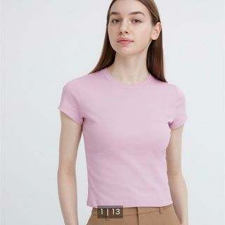 ユニクロ(UNIQLO)のUNIQLO ミニTシャツ　ピンク　XL  新品・未使用　完売商品　ユニクロ(Tシャツ(半袖/袖なし))