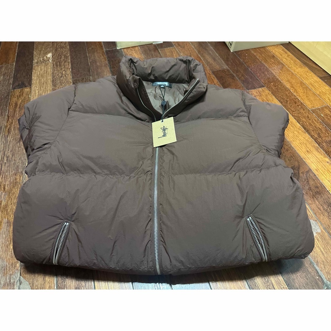STUSSY RIPSTOP DOWN PUFFER JACKET Brown - ダウンジャケット