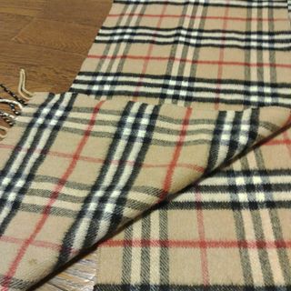 BURBERRY - 1687超美品 バーバリーズ マフラー 最高級カシミヤ100 定番