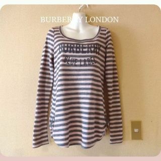 バーバリーブルーレーベル(BURBERRY BLUE LABEL)のバーバリーロンドンBURBERRY♡ロゴプリントニットボーダーカットソー(ニット/セーター)