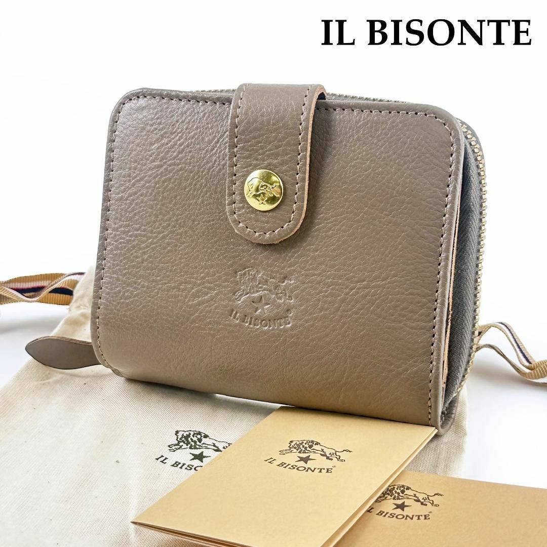 IL BISONTE - ☆現行・未使用級☆イルビゾンテ 二つ折り財布 グレー