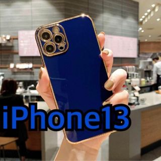 新品 iPhone13 iPhone ケース ブルー 韓国 iPhone 青(iPhoneケース)