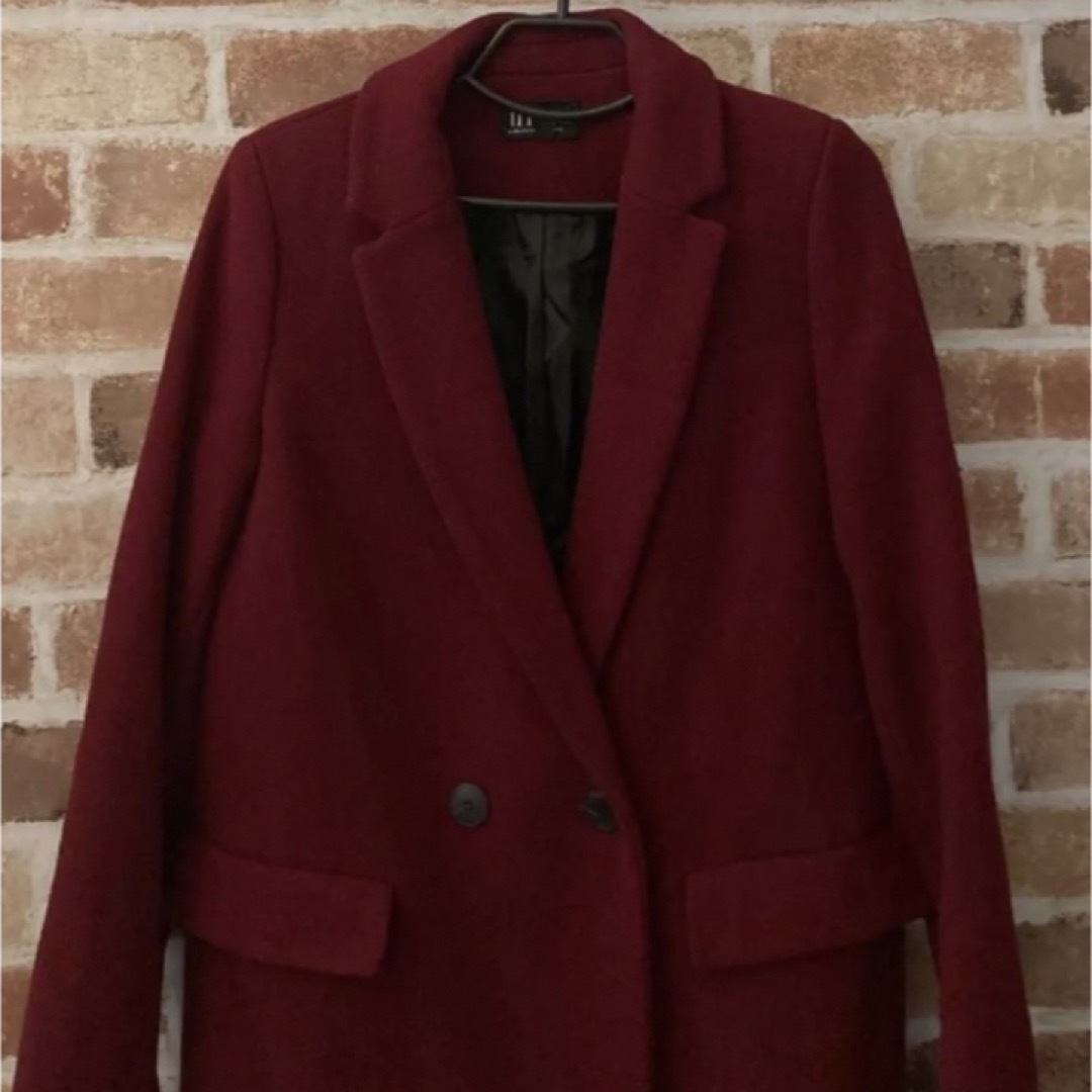 ZARA - ZARA チェスターコート レッドの通販 by shop|ザラなら ZARA - ZARA チェスターコート レッドの通販 by shop|ザラなら