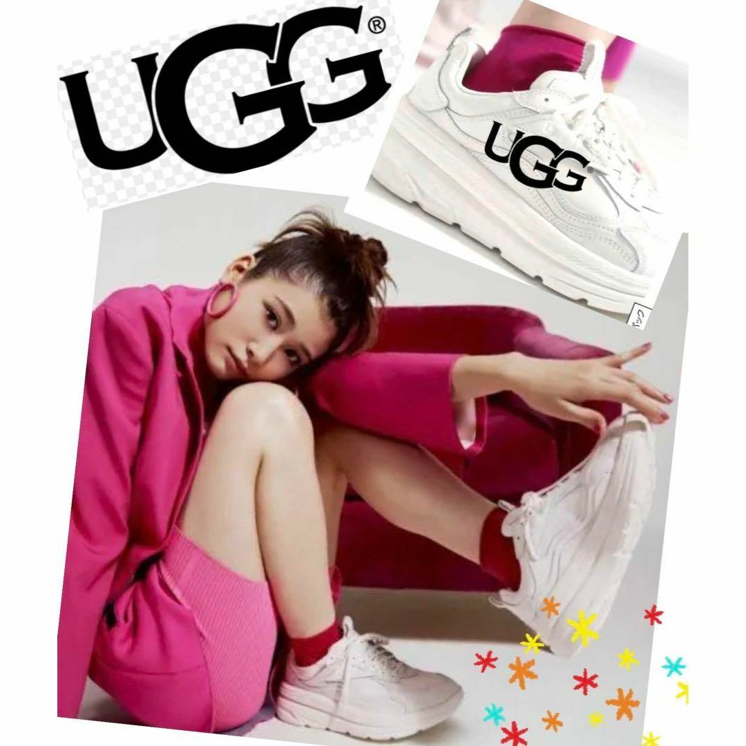 UGG 厚底　スニーカー　ピンク　２３　新品