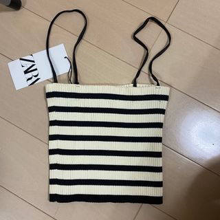 ザラ(ZARA)のストライプニットトップス(キャミソール)