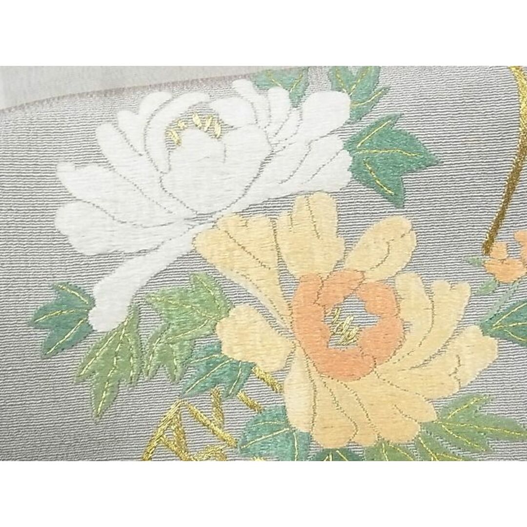 平和屋-こころ店■訪問着 総刺繍 花籠文 金糸 着丈159.5cm 裄丈64cm 正絹 逸品 A-ma6998