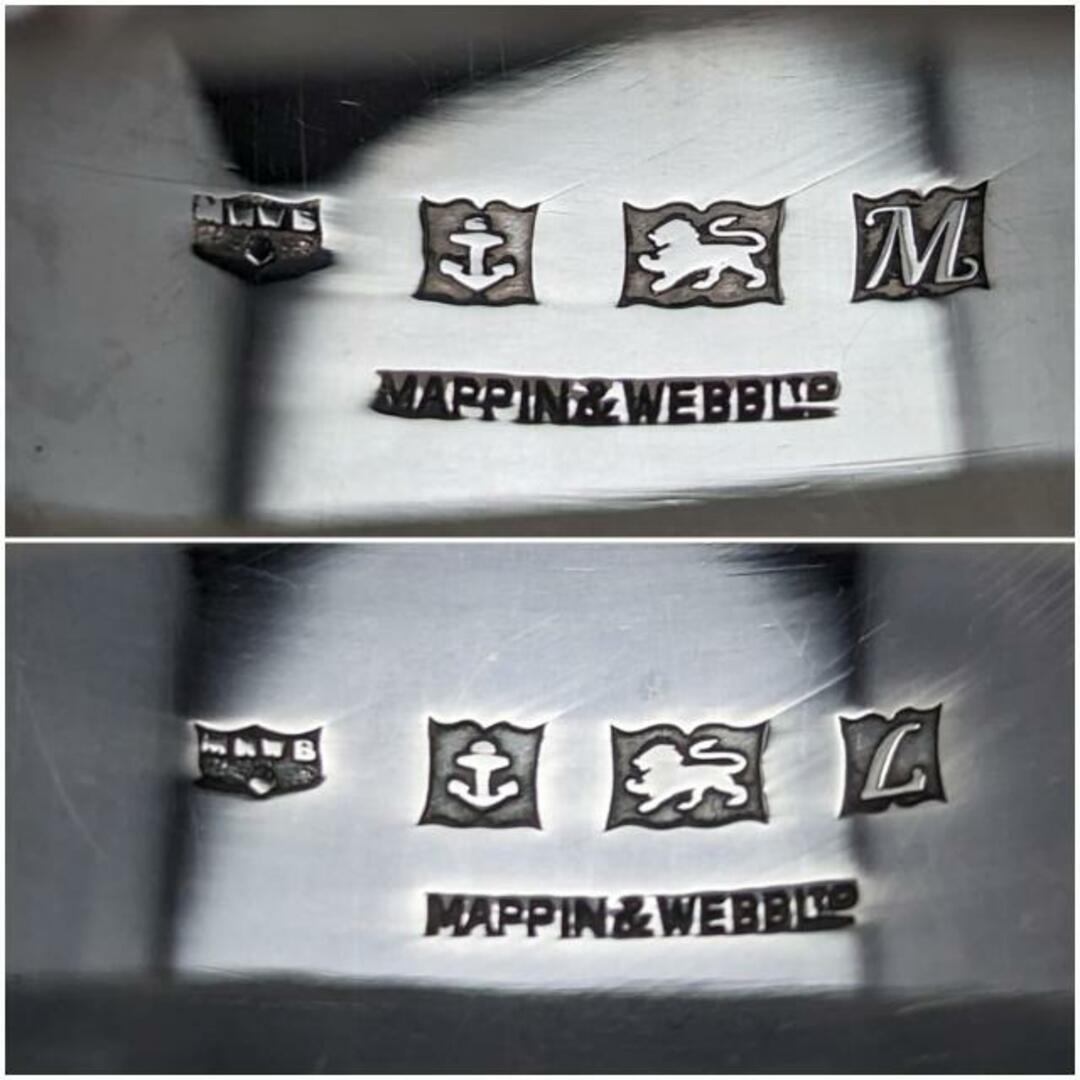 1960年頃 英国ヴィンテージ 純銀製 ナプキンリング ペア Mappin & Webb 紙箱入り