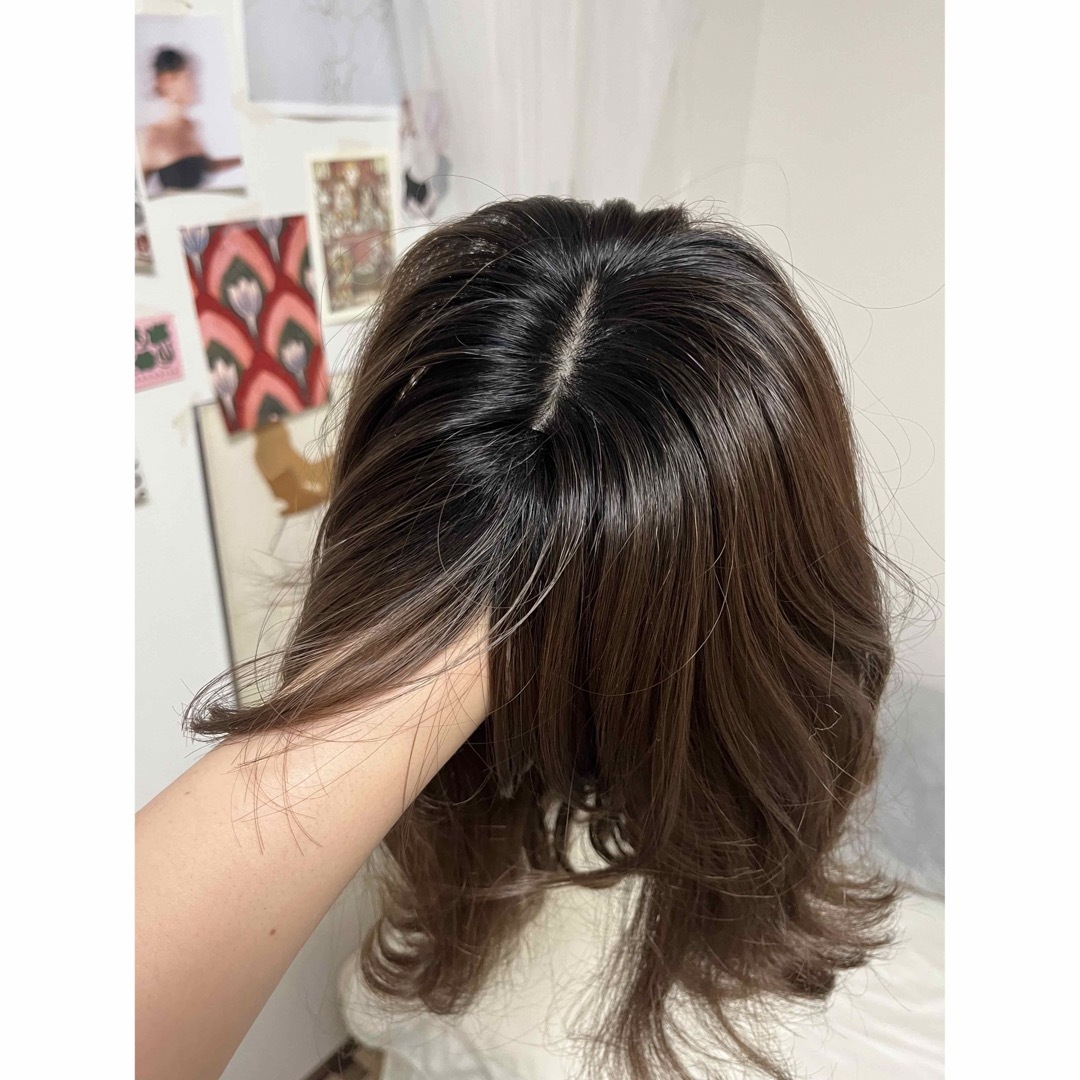 NAVANA WIG(ナバーナウィッグ)の天使のアメリボブ　ミルキーモカブラウンプリン レディースのウィッグ/エクステ(ロングカール)の商品写真