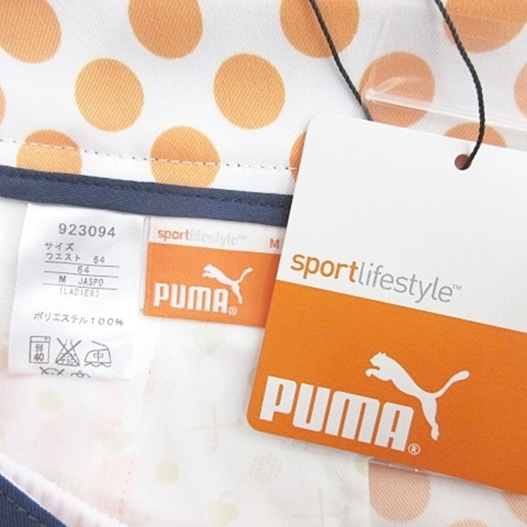 PUMA(プーマ)のプーマ ゴルフ スカート ドット オレンジ 白 紺 ホワイト ネイビー M スポーツ/アウトドアのゴルフ(ウエア)の商品写真