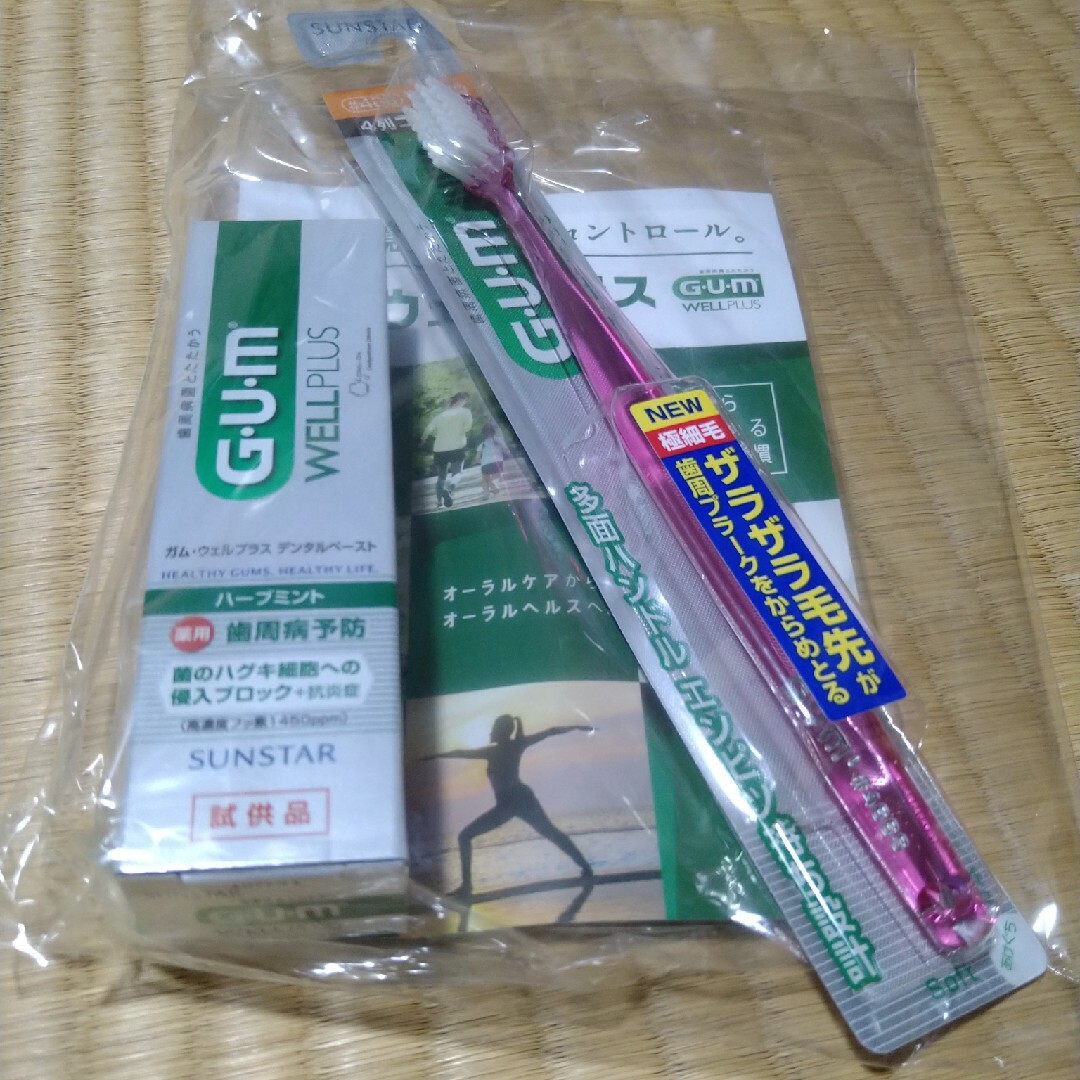 SUNSTAR(サンスター)のGUM　歯磨き粉＆歯ブラシセット インテリア/住まい/日用品の日用品/生活雑貨/旅行(日用品/生活雑貨)の商品写真