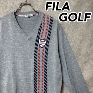 フィラ(FILA)のFILA GOLF ワンポイント ロゴ ニット セーター ゴルフウェア 長袖(ウエア)