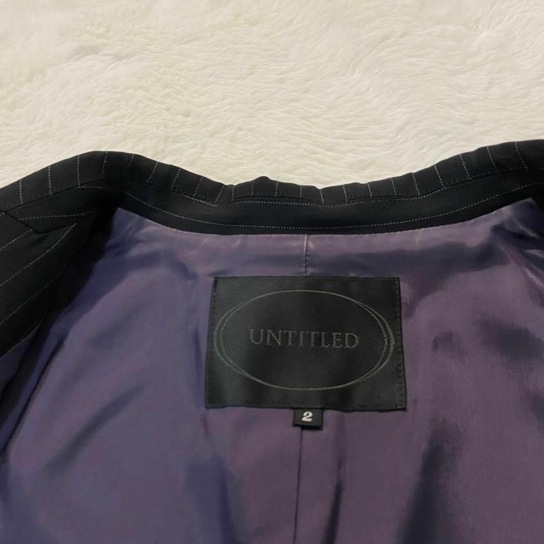 UNTITLED(アンタイトル)のUNTITLED✨スーツ パンツセットアップ ストライプ　上サイズ2/下サイズ1 レディースのフォーマル/ドレス(スーツ)の商品写真