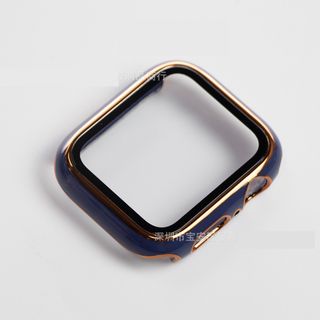 アップルウォッチ(Apple Watch)のAppleWatch プラスチック 文字盤 カバー 41mm ネイビー+ゴールド(その他)