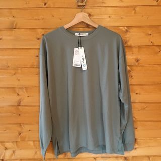 マウジー(moussy)の●新品　マウジー  COTTON C／N LONG SLEEVE Tシャツ(カットソー(長袖/七分))