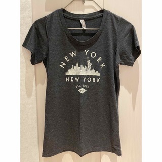 NEW YORK 自由の女神 リバティ島 Tシャツ S グレー(Tシャツ/カットソー(半袖/袖なし))