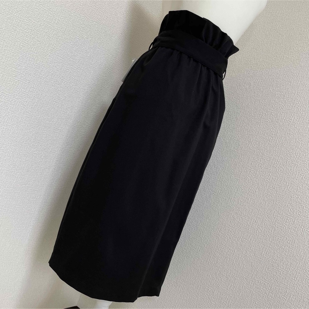 【新品タグ付】nano universeサイドボタンストレートスカート　黒　38 3
