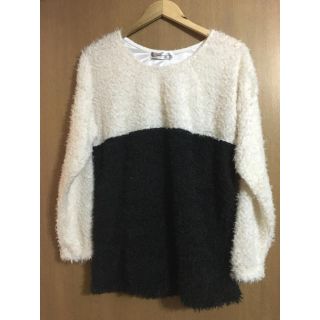 新品 ファーカットソー(カットソー(長袖/七分))