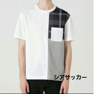 ブラックレーベルクレストブリッジ(BLACK LABEL CRESTBRIDGE)の【新品】ブラックレーベルクレストブリッジ　Tシャツ　白M　バーバリー　シア746(Tシャツ/カットソー(半袖/袖なし))