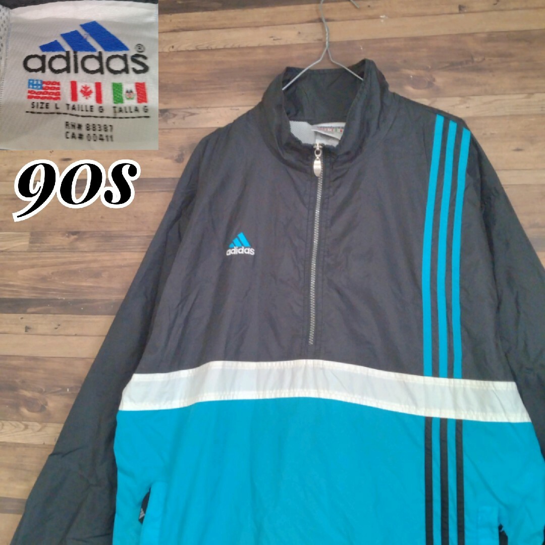 90’s adidas Full Zip nylon jacket M ナイロン