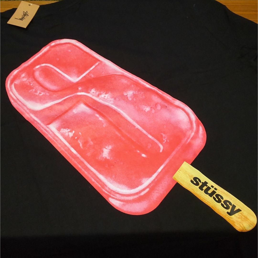 STUSSY(ステューシー)のPOPSICLE TEE 黒／L メンズのトップス(Tシャツ/カットソー(半袖/袖なし))の商品写真