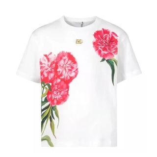 ドルチェアンドガッバーナ(DOLCE&GABBANA)の【DOLCE&GABBANA】カーネーションプリントTシャツ【新品未使用】(Tシャツ/カットソー)