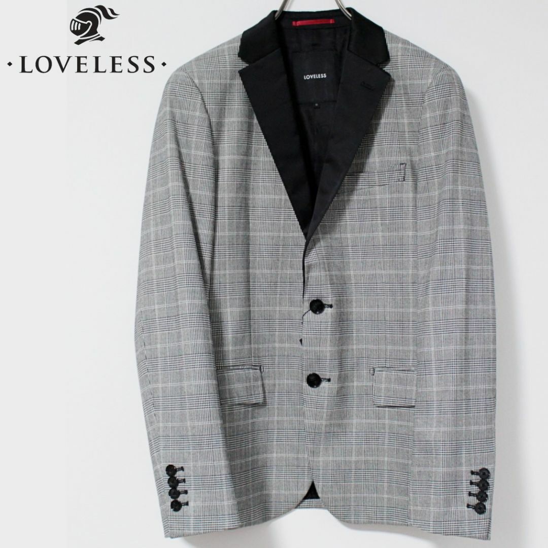 新品 LOVELESS ラブレス グレンチェック タキシードジャケット Mサイズ