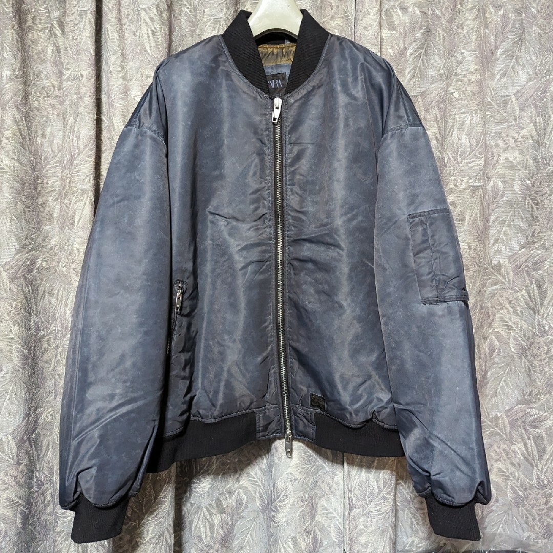 ZARAアシッド加工MA-1ボンバージャケット | フリマアプリ ラクマ ZARA サイズXXL MA-1 ボンバージャケット