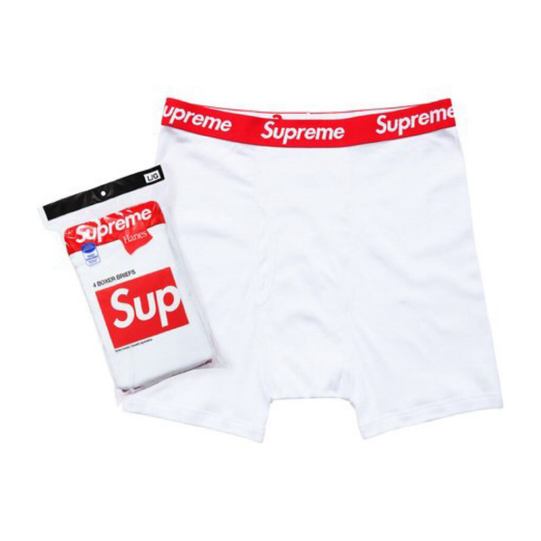 Supreme(シュプリーム)の【1枚 バラ売り】Supreme Hanes Boxer ボクサー ホワイト メンズのアンダーウェア(ボクサーパンツ)の商品写真