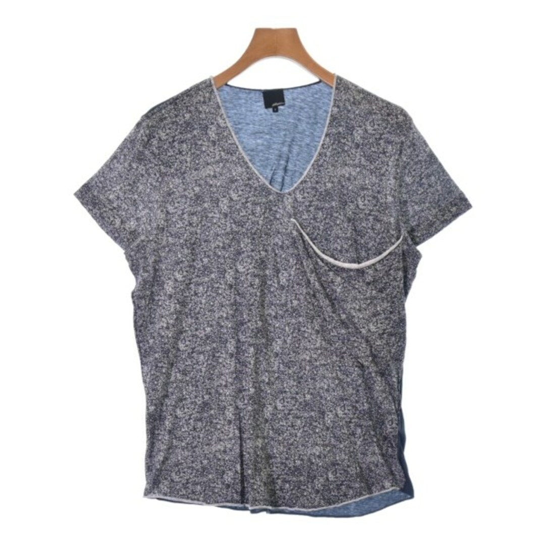 3.1 Phillip Lim(スリーワンフィリップリム)の3.1 Phillip Lim Tシャツ・カットソー S 紺x白(総柄) 【古着】【中古】 メンズのトップス(Tシャツ/カットソー(半袖/袖なし))の商品写真