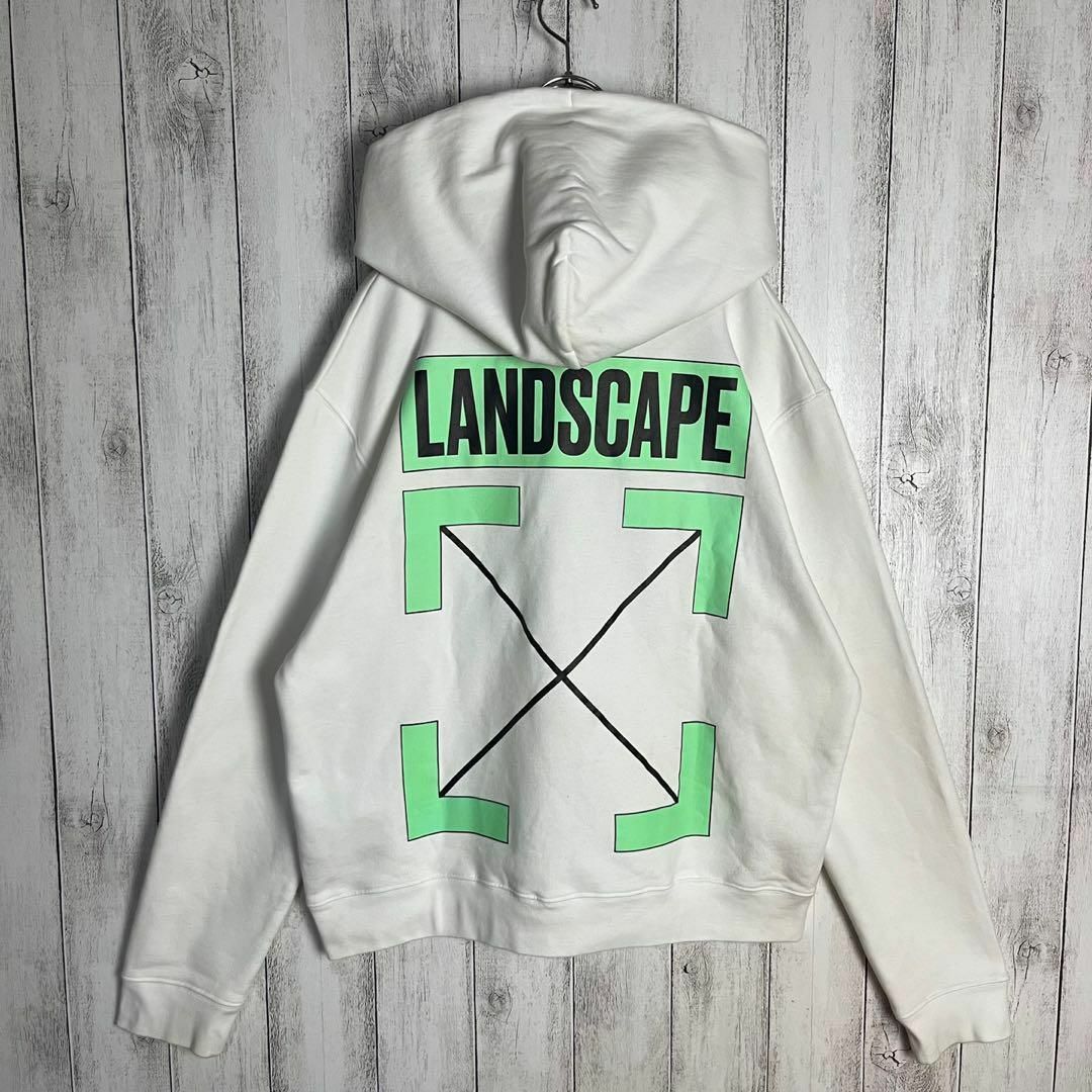 OFF-WHITE - 【確実正規品】オフホワイト☆バックプリント入りパーカー