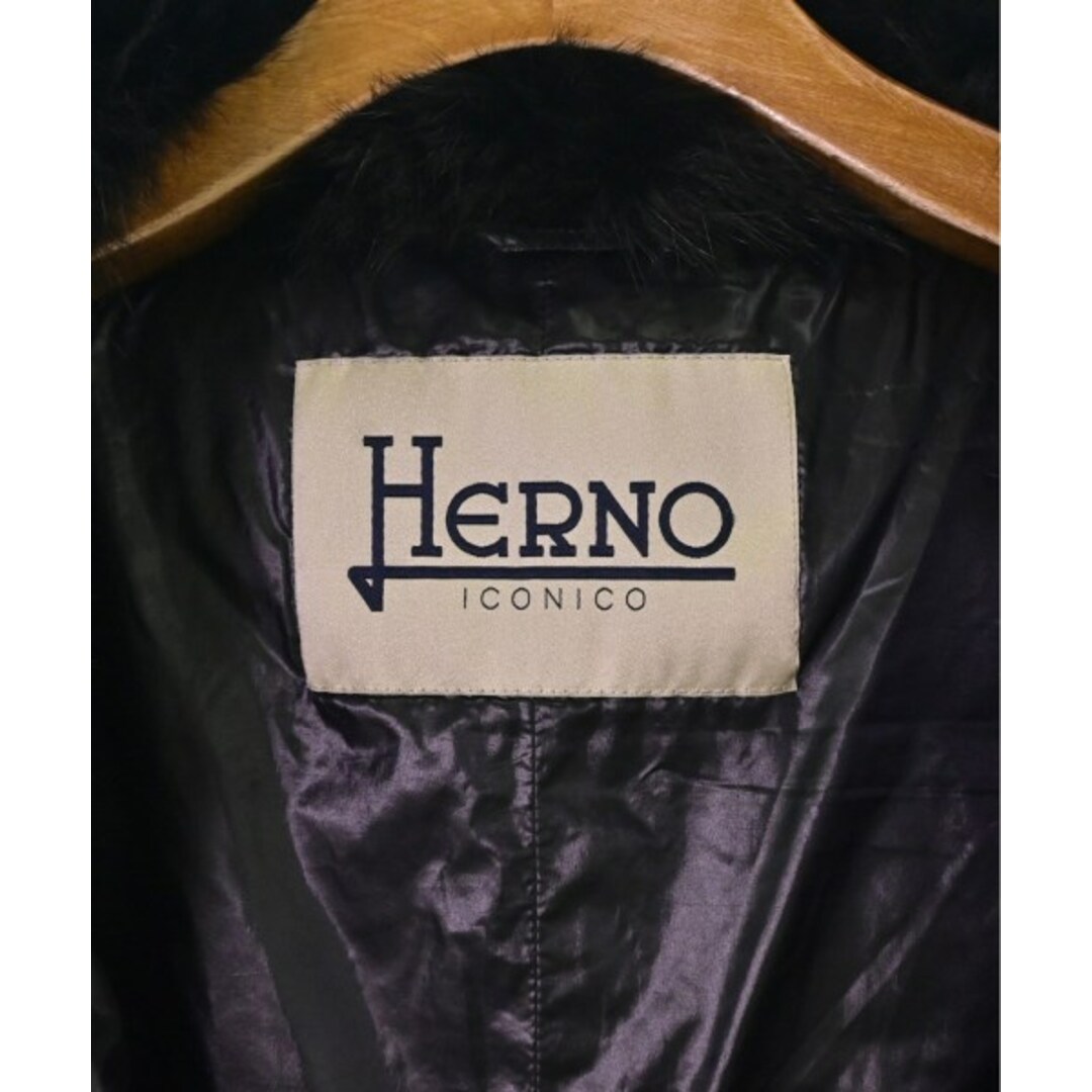 HERNO - HERNO ヘルノ ダウンコート 40(M位) 黒 【古着】【中古】の