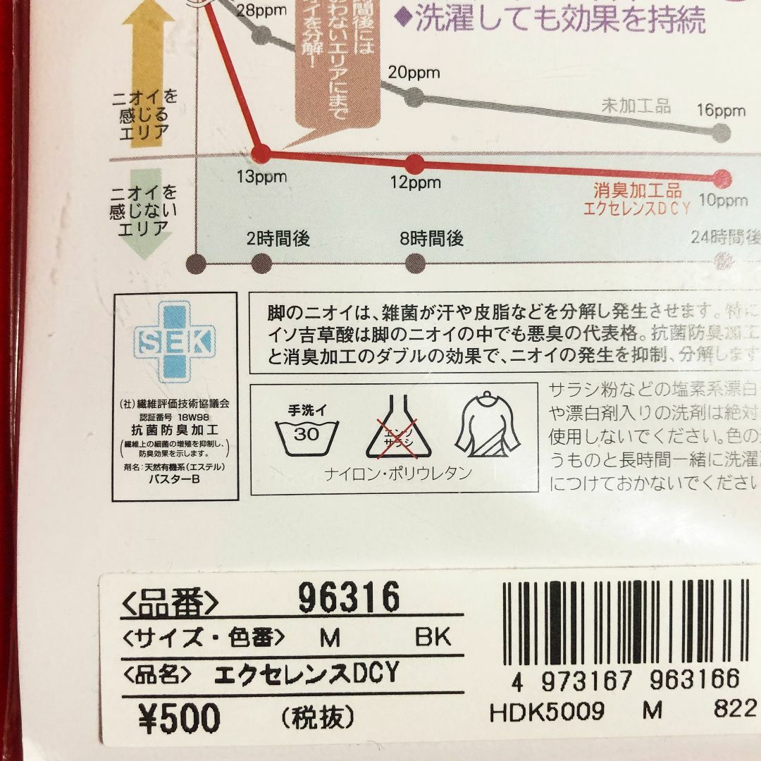 Kanebo(カネボウ)のカネボウエクセレンスDCYサポートタイプピュアブラックM5点：抗菌防臭消臭・着圧 レディースのレッグウェア(タイツ/ストッキング)の商品写真