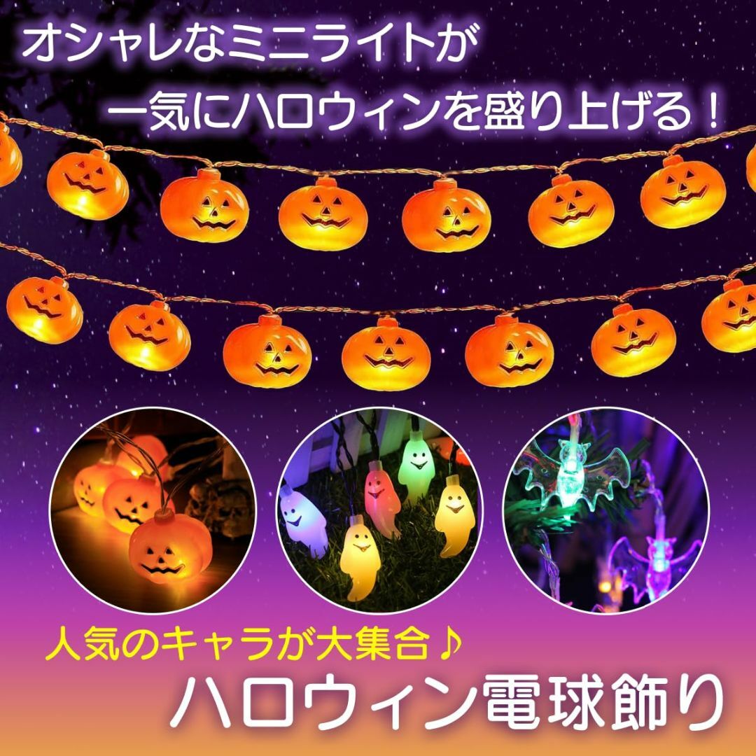 【数量限定】[EVOLUTER] ハロウィン 飾り イルミネーション かぼちゃ 5