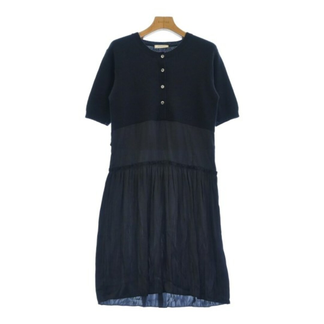 NINA RICCI ニナリッチ ワンピース S 紺 - ひざ丈ワンピース